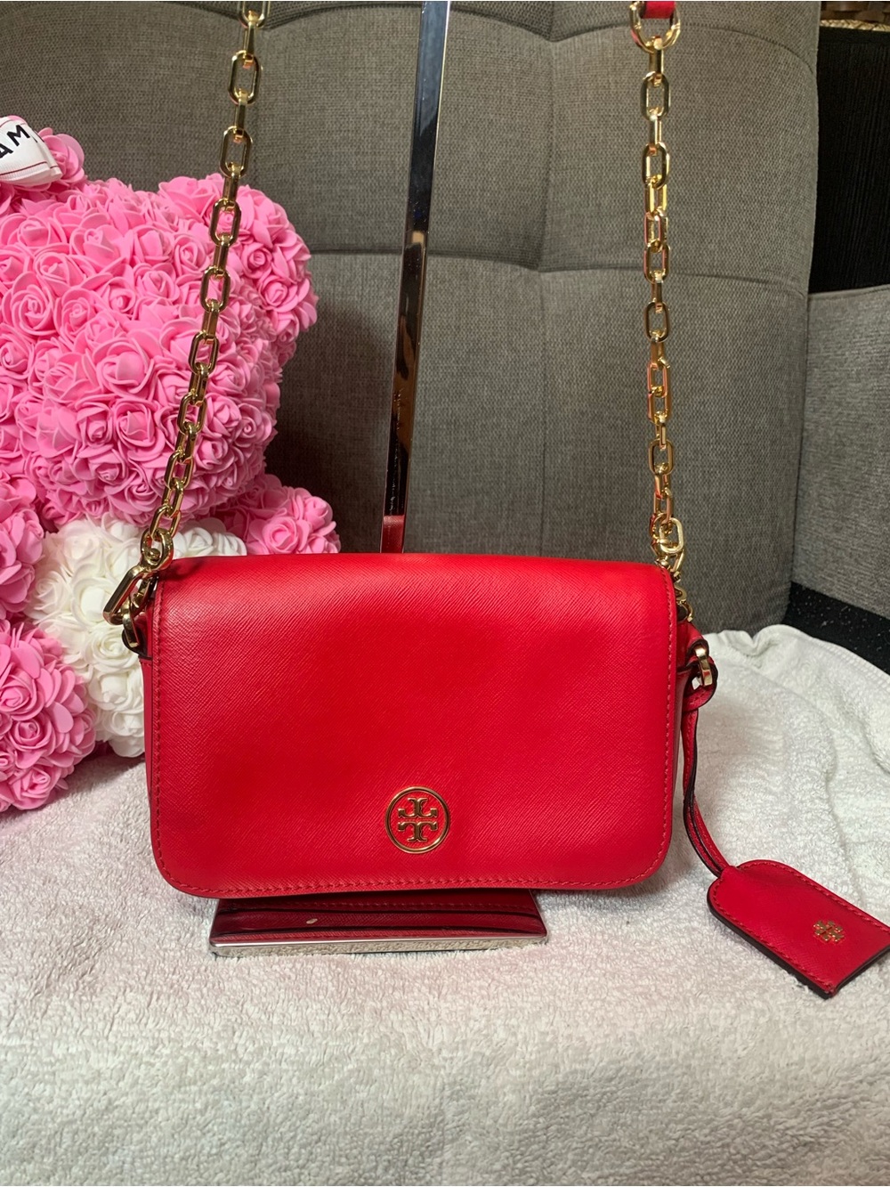GUC Tory Burch Red Crossbody Bag